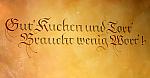 Gut' Kuchen und Tort' braucht wenig Wort'!